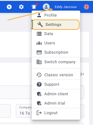 screen create email template settings