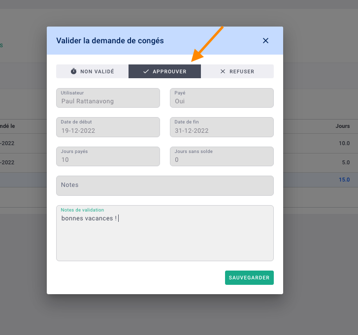 capture validation congés approuver